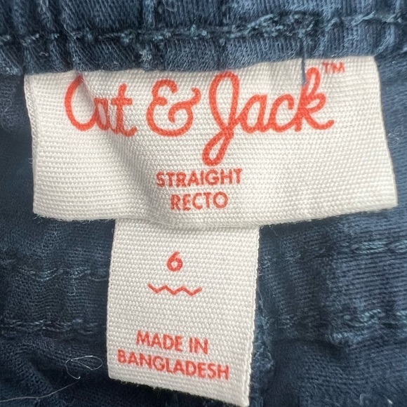 cat & jack Blue Elastic Waist Pull On Chino Pants Size 6 Boy’s - Picture 2 of 5